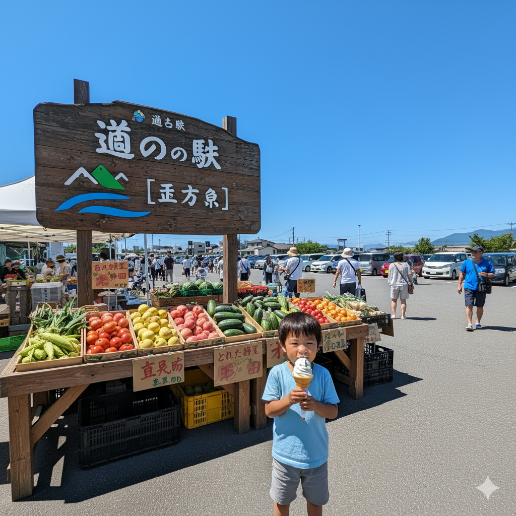 道の駅めぐりとソフトクリーム